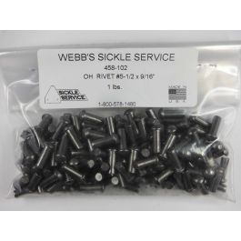 Webb Cutting Components - OH Rivet #5-1/2 x 9/16-inch, 1 lb, (132 pcs)