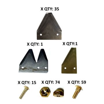 John Deere 350, 450 top serrated 9' Section Refill Kit