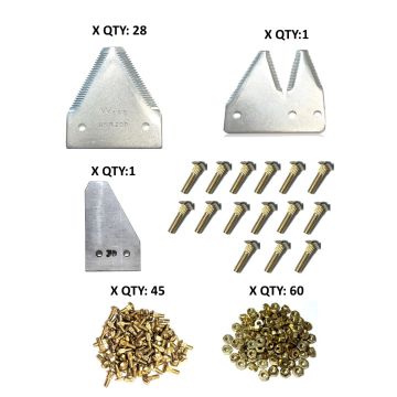 John Deere 1209 Late Model top serrated plated 7' Section Refill Kit