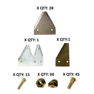 John Deere 1209 Late Model under-serrated plated 7' Section Refill Kit