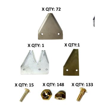 John Deere 1209 Late Model under-serrated plated 18' Section Refill Kit