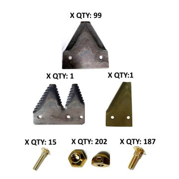 John Deere 1209 Late Model under-serrated bolt 25' Section Refill Kit