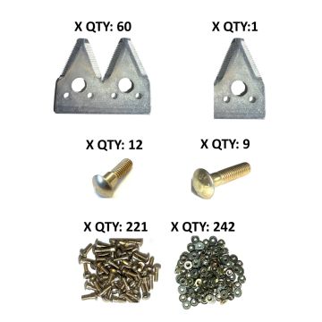 John Deere 600 top serrated plated 20' Section Refill Kit