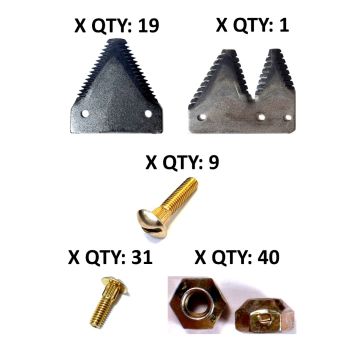 C-IH pitman and Kosch pitman mowers large serration 5' Section Refill Kit