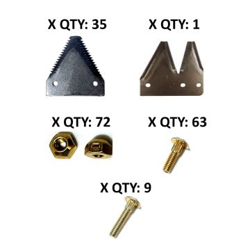 C-IH and New Idea Balanced Head mowers large 7/in, 9' Section Refill Kit