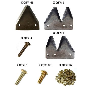 Case-IH 8340, 8360, 8370 / Hesston 8200, 8250, 1160, 1260, 1265 XHUS Bolt 12' Section Refill Kit