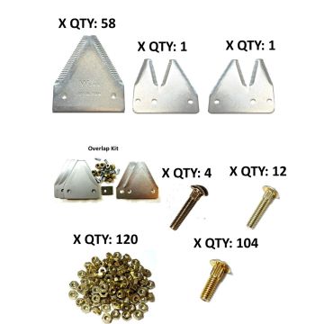C-IH 8840, C-IH HDX and Hesston 8400 18' top serrated plated Section Refill Kit