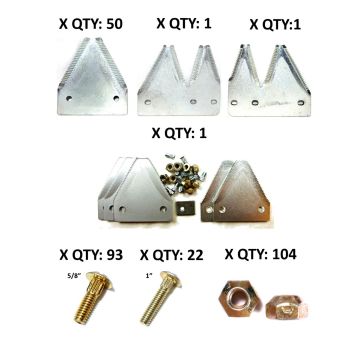 Hesston 6550 top serrated plated 14' Section Refill Kit