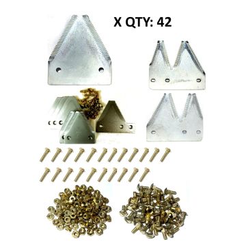 NH 2200, 2300 HS Series CIH DBL drive HDX 12, 14, 16, 18,   12'  top serrated plated Section Refill Kit
