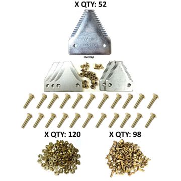 NH 1100 Mower Conditioner  14' large serration plated Section Refill Kit