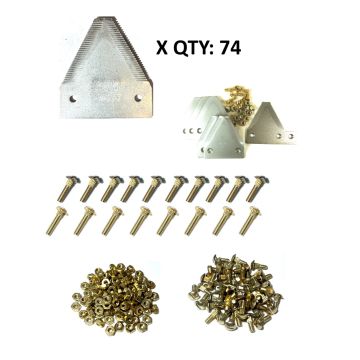 C-IH DBL 2010 & 2020 Early Series /New Holland 971, 972, 973 73C; fine 14/in serration plated 20' DBL Section Refill Kit