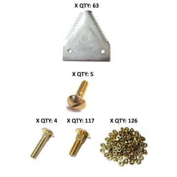 New Holland 971, 972, 973 73C; big tooth 10/in serration plated 16' SGL Section Refill Kit