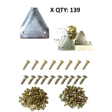 New Holland 74C and 2020 large 7/in serration plated 35' DBL Section Refill Kit