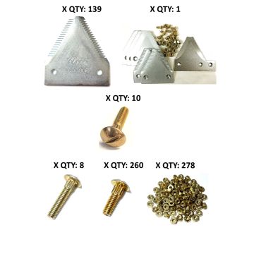 New Holland 74C and 2020 big tooth 10/in serration plated 35' DBL Section Refill Kit