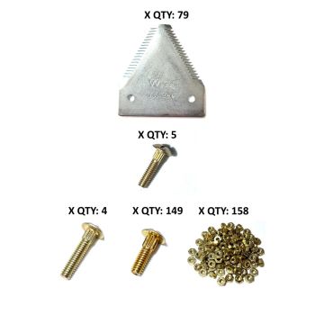 New Holland 72C big tooth 10/in serration plated 20' SGL Section Refill Kit