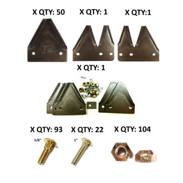  Hesston 6550 top serrated 14' Section Refill Kit
