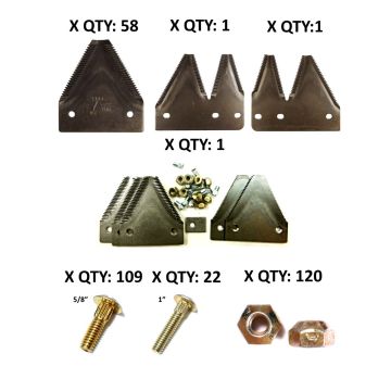  Hesston 6550 top serrated 16' Section Refill Kit
