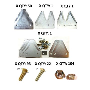  Hesston 6550 large serrated plated 14' Section Refill Kit