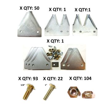  Hesston 6550 big tooth plated 14' Section Refill Kit