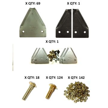 18' MacDon 9000 Series w/910, 920, 922, 930 Auger Head Double Drive Section Refill Kit - Fine 14/in plated