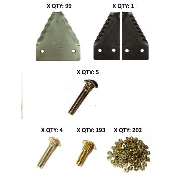 25' MacDon 973 & 974 Multi Crop Harvest Header Single Drive Section Refill Kit - Fine 14/in plated