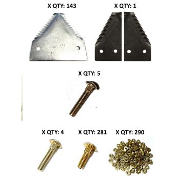 36' MacDon 973 & 974 Multi Crop Harvest Header Single Drive Section Refill Kit - Large 7/in plated