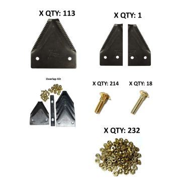 30' MacDon 972 Multi Crop Harvest Header Double Drive Section Refill Kit - Fine 14/in
