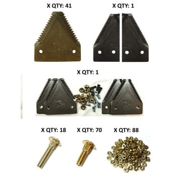 12' Case-IH 2042, 2052, 2062 Double Section Refill Kit - Large 7/in  