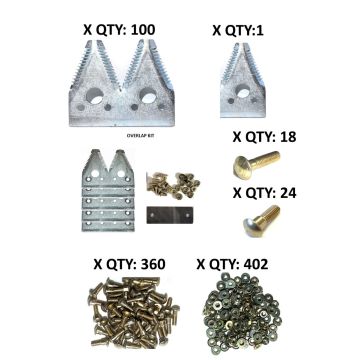 John Deere 600 Series Rigid Double Drive 35'  Twin Point Coarse plated Section Refill Kit