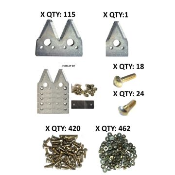 John Deere 600 Series Rigid Double Drive 40' Twin Point Fine plated Section Refill Kit