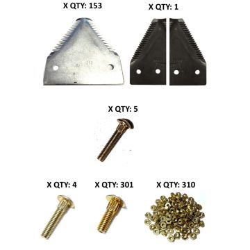 39' MacDon 973 & 974 Multi Crop Harvest Header Single Drive Section Refill Kit - Large 7/in plated