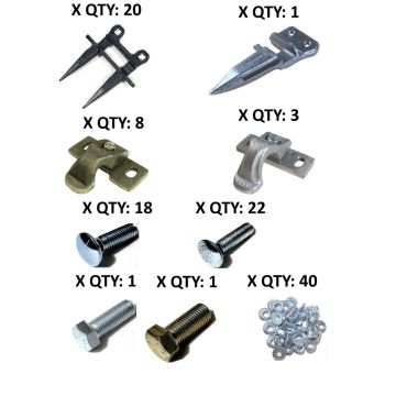 Hesston 520, 620, 1014 Swing Tongue, 6200, 6400, 6450, 6465, 6600, 6610 Complete Cutterbar Rebuild Kit 10'